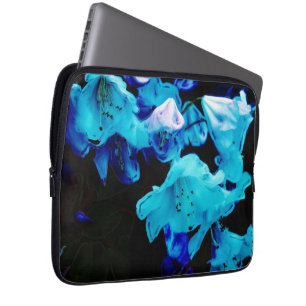 Rhododendren in Blau, Blumen, Blauen Blumen Laptopschutzhülle