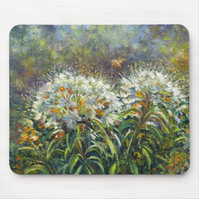 "Rhododendren und Biene" Mousepad (Vorne)