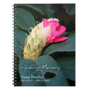 Rhododendron 2 Celebration of Life Guest Book Notizblock