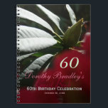 Rhododendron 60. Geburtstagspartei Custom Guest Bo Notizblock<br><div class="desc">Individuell gestaltbares 60. Geburtstagsgast-Buch mit schönem Rhododendron. Sie können Textfarbe,  Schriftart,  Größe und Position leicht ändern,  indem Sie auf die Schaltfläche Anpassen klicken.</div>