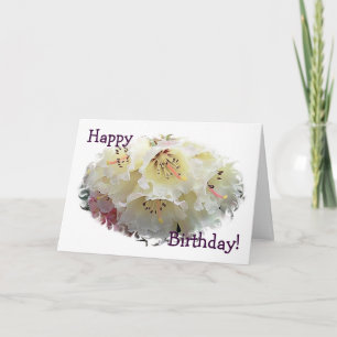 Rhododendron Birthday Card Karte
