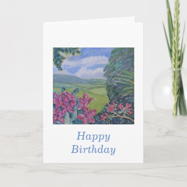 Rhododendron-Blume Karte (Vorderseite)