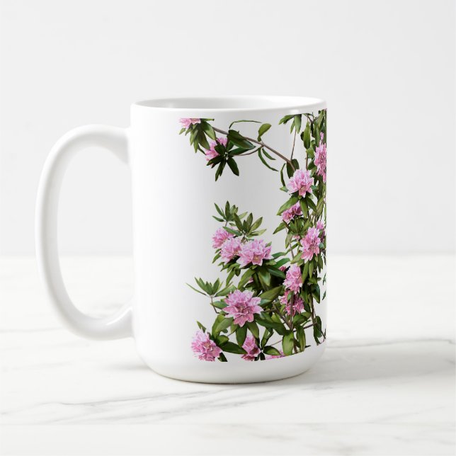 Rhododendron Botanische Blume Kaffeetasse (Links)