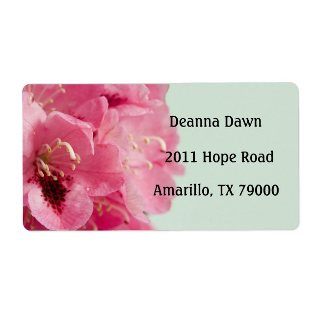 Rhododendron Elegantes florales Versandlabel (Vorne)