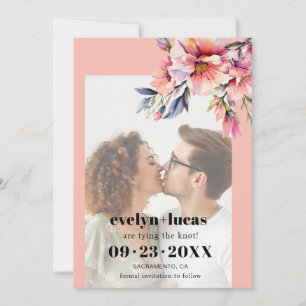 Rhododendron mit Pfirsichblüten Foto Hochzeit Save The Date