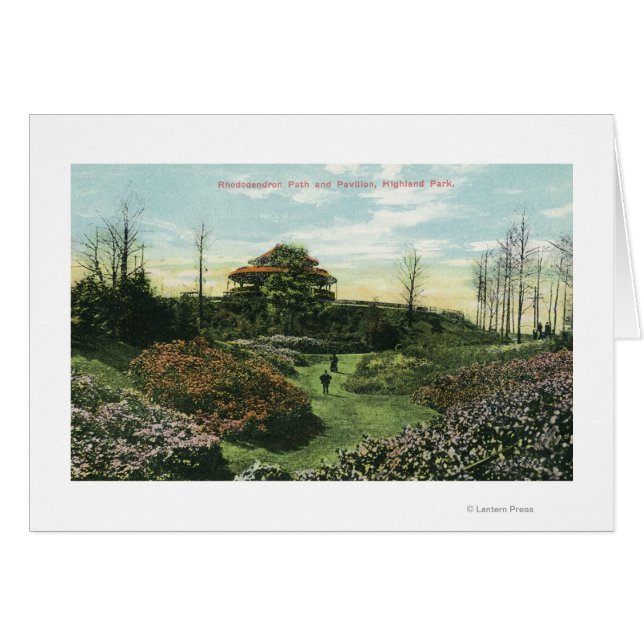 Rhododendron-Pfad und Pavillon im Hochland-Park (Vorderseite (Horizontal))