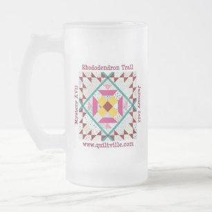 Rhododendron Trail Glasbierstein Mattglas Bierglas