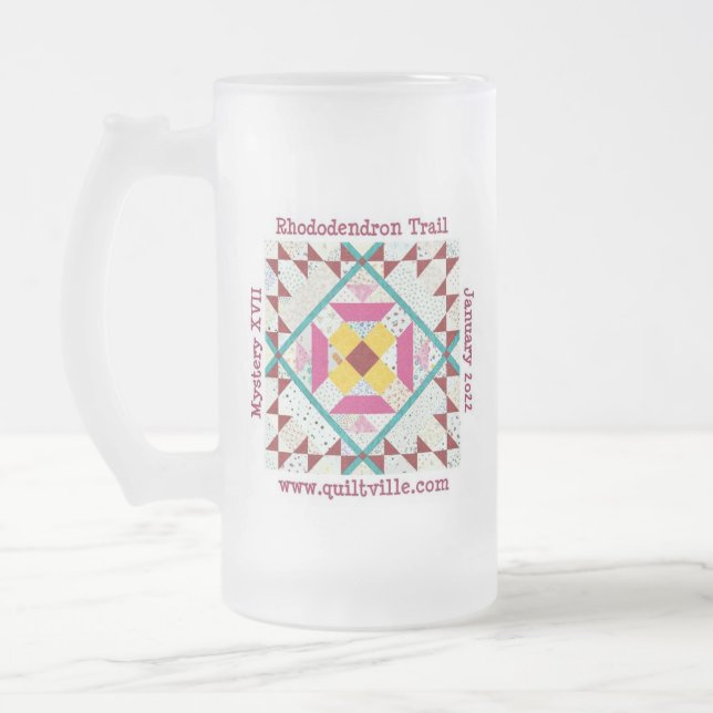 Rhododendron Trail Glasbierstein Mattglas Bierglas (Links)