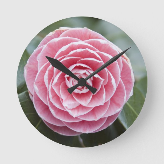 Rhododendron Wall Clock Runde Wanduhr (Vorderseite)