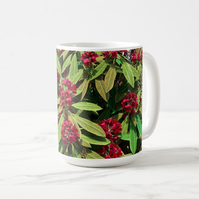 Rhododendronblüte Kaffeetasse (VorderseiteRechts)