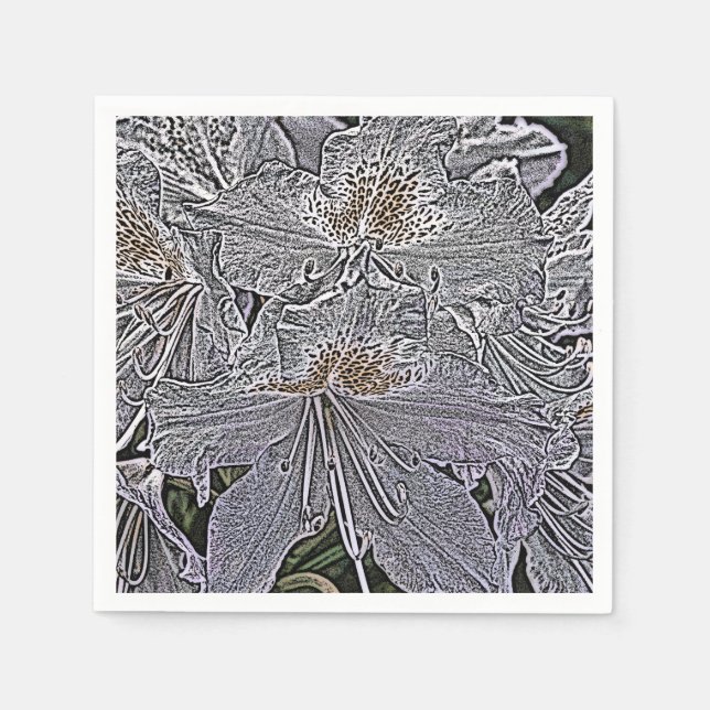 RHODODENDRONS SERVIETTE (Vorderseite)