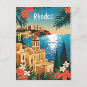 Rhodos Griechenland vintage Postkarte