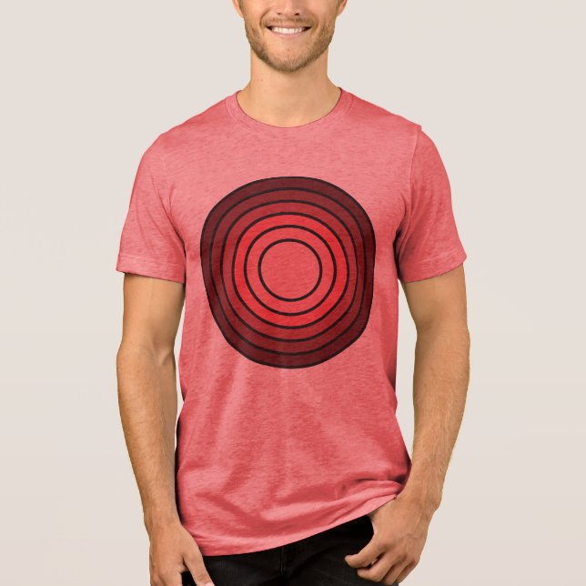 Rholmn (Kombiniertes Rot) Tri-Blend Shirt (Vorderseite)