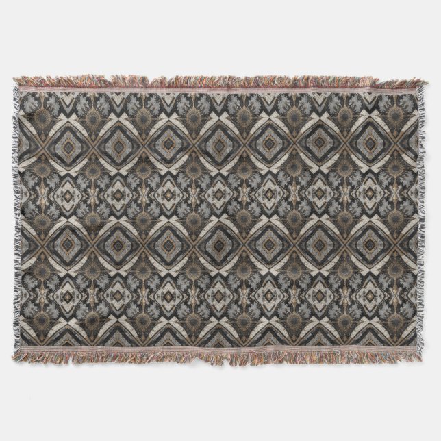 Rhomb Beige Textur Decke (Vorderseite)