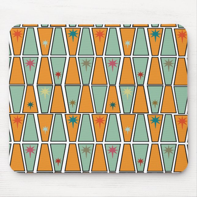 Rhomben mit Sternenexplosionen  Mousepad (Vorne)