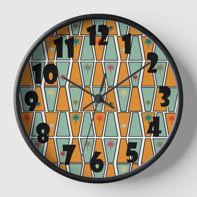 Rhomben mit Sternenexplosionen  Uhr (Vorderseite)