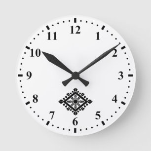 Rhombic Dharma chakra Runde Wanduhr