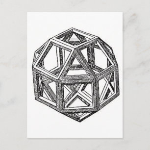 Rhombicuboctahedron, Leonardo Da Vinci Postkarte