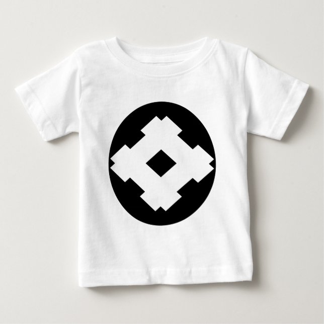 Rhombischer Brunnenrahmen für Reiskuchen Baby T-shirt (Vorderseite)