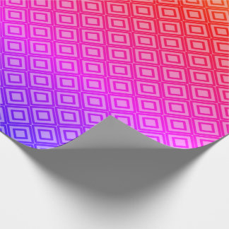 Rhombus blue orange geschenkpapier