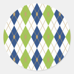 Rhombus-Farbkombination 4 Runder Aufkleber