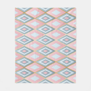 Rhombus-Formen geprüft, geometrisches Muster. Fleecedecke