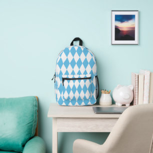 Rhombus-Muster für die blaue und weiße bayerische  Bedruckter Rucksack