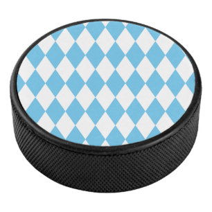 Rhombus-Muster für die blaue und weiße bayerische Eishockey Puck