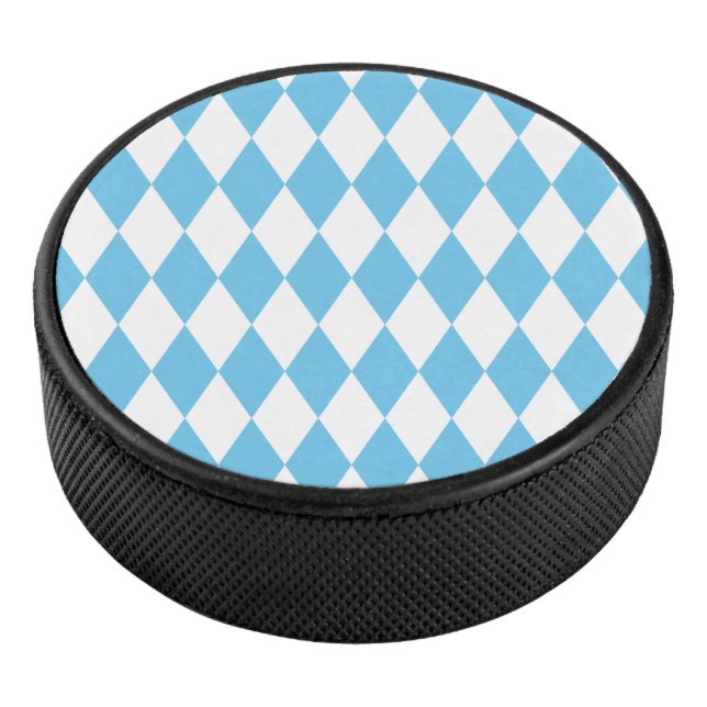 Rhombus-Muster für die blaue und weiße bayerische  Eishockey Puck (3/4)