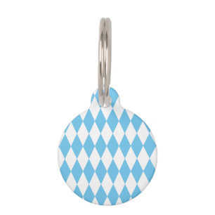 Rhombus-Muster für die blaue und weiße bayerische Haustiermarke