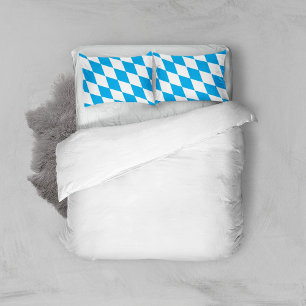 Rhombus-Muster für die blaue und weiße bayerische Kissenbezug
