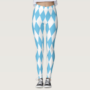Rhombus-Muster für die blaue und weiße bayerische  Leggings