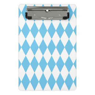 Rhombus-Muster für die blaue und weiße bayerische  Mini Klemmbrett