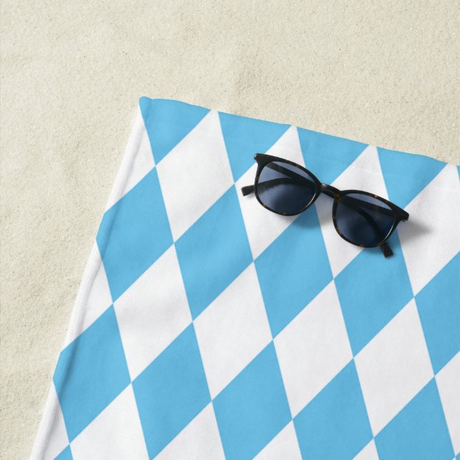 Rhombus-Muster für die blaue und weiße bayerische  Strandtuch (Beispiel)