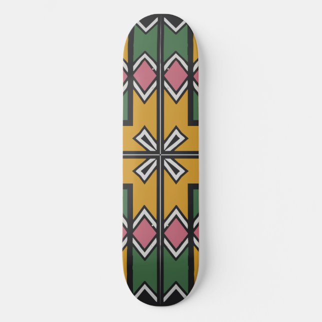 Rhombus-Quadrate und Kreuz Skateboard (Vorderseite)