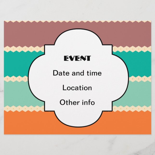 Rhombus-Zeilen abstraktes Design Flyer (Vorne)