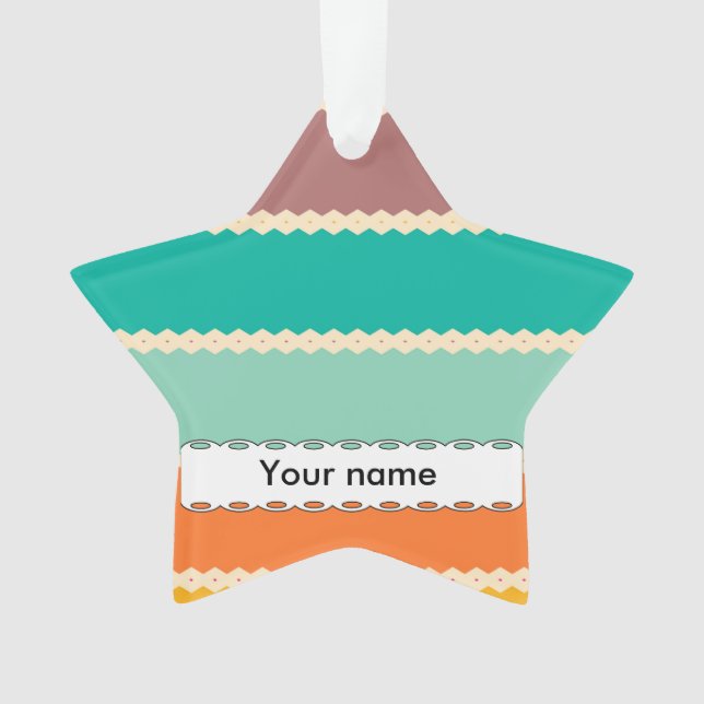 Rhombus-Zeilen abstraktes Design Ornament (Vorderseite)