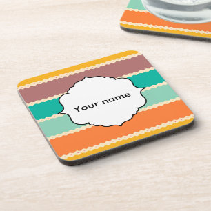 Rhombus-Zeilen abstraktes Design Untersetzer