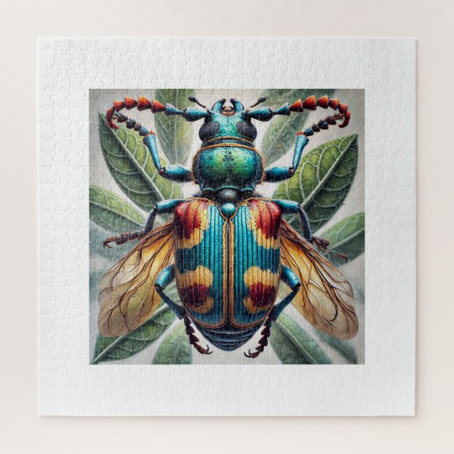 Rhopalophora Beetle in Watercolor 051124IREF206 -  Puzzle (Vertikal)