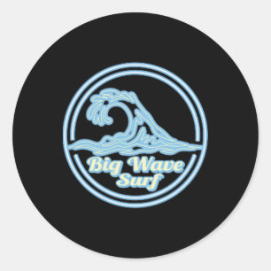 Rhossili Y Big Wave Surf Club, Surfen Grafik Runder Aufkleber