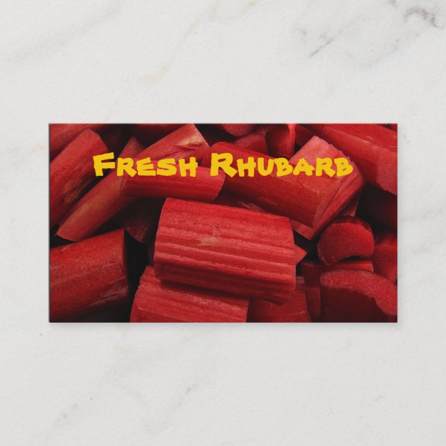 Rhubarb Business Card Visitenkarte (Vorderseite)