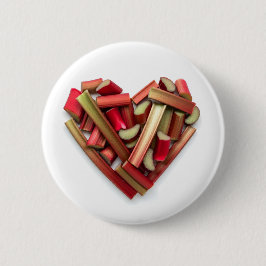 Rhubarb Heart Button