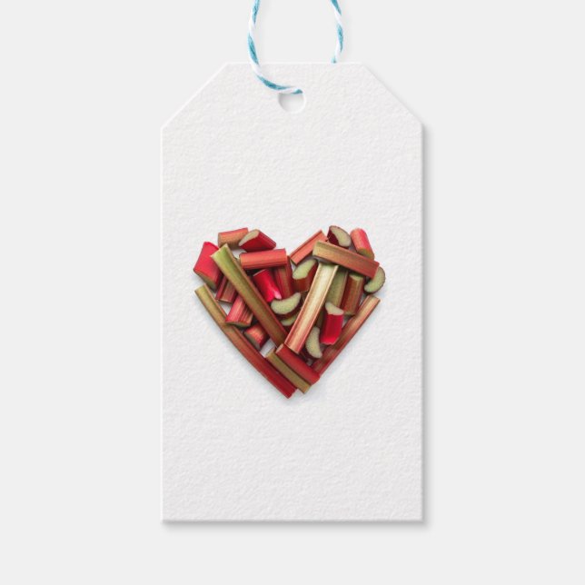Rhubarb Heart Geschenkanhänger (Vorderseite)