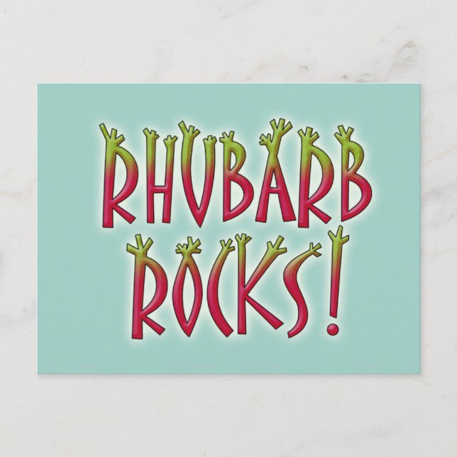 Rhubarb Rocks Postkarte (Vorderseite)