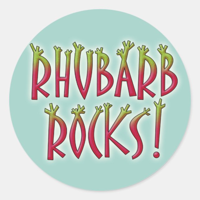 Rhubarb Rocks Runder Aufkleber (Vorderseite)