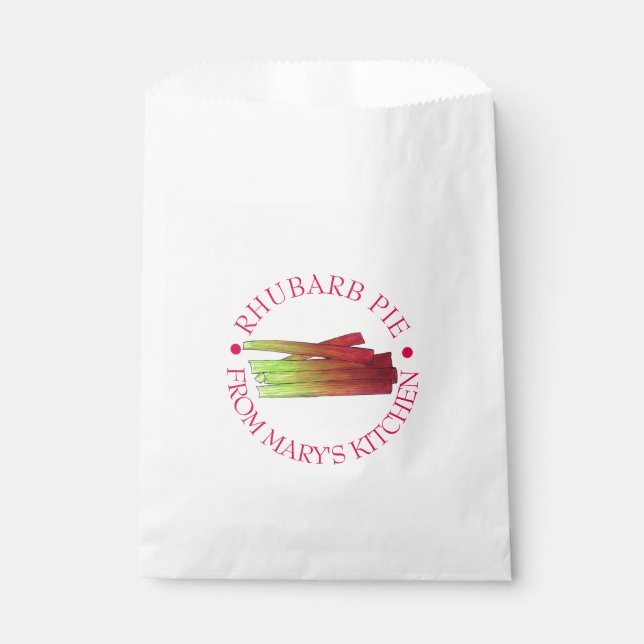 Rhubarb Stalks Homemade Pie aus der Küche Geschenktütchen (Vorderseite)
