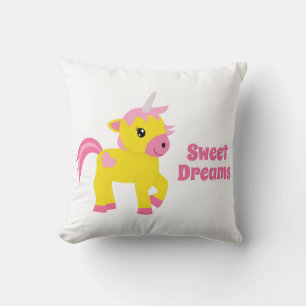 Rhubarb und Custard Unicorn Kissen