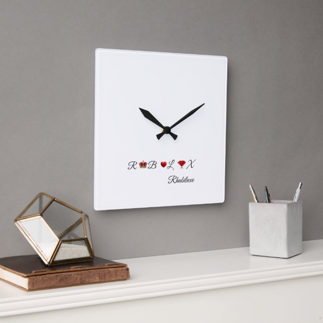 Rhubiluxe  quadratische wanduhr (Büro)