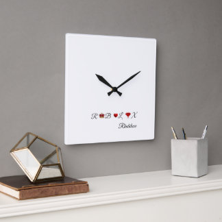 Rhubiluxe quadratische wanduhr