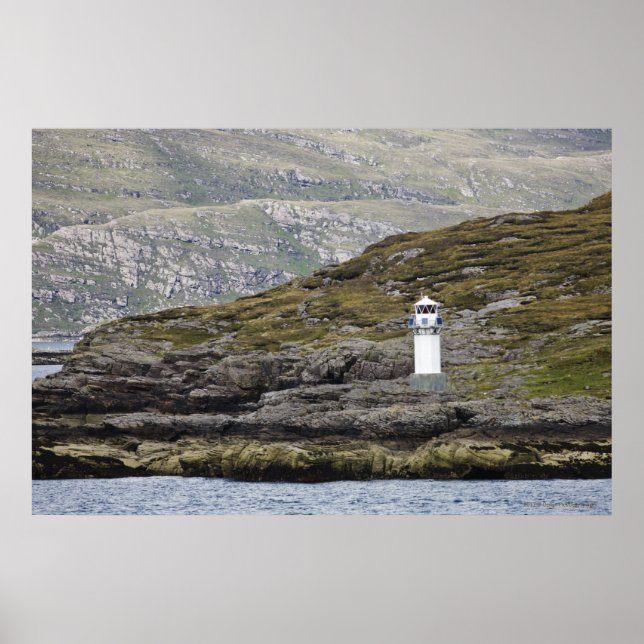 Rhue Lighthouse entlang der Küste Poster (Vorne)